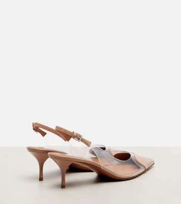 Le Cœur 55 leather and PU slingback pumps | Alaïa