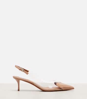 Le Cœur 55 leather and PU slingback pumps | Alaïa