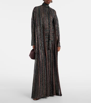 Cardigan lungo Chevron in lamé | Missoni