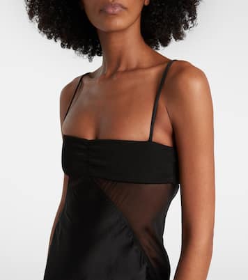 Combo silk-trimmed satin gown | Rick Owens