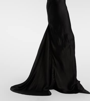 Combo silk-trimmed satin gown | Rick Owens
