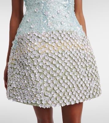 Floral sequined minidress | Là Fuori