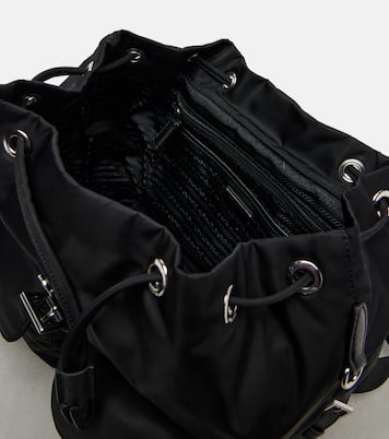 Re-Nylon Medium leather-trimmed backpack | Prada