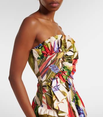 Floral ruffled cotton midi dress | Farm Rio