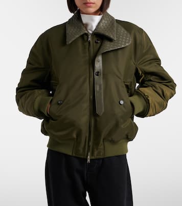 Bomberjacke Intrecciato mit Leder | Bottega Veneta