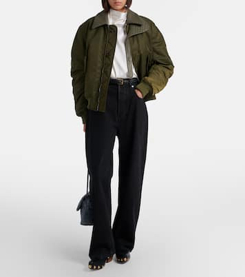 Bomberjacke Intrecciato mit Leder | Bottega Veneta