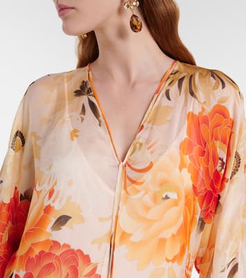 Angus floral silk chiffon maxi dress | Max Mara