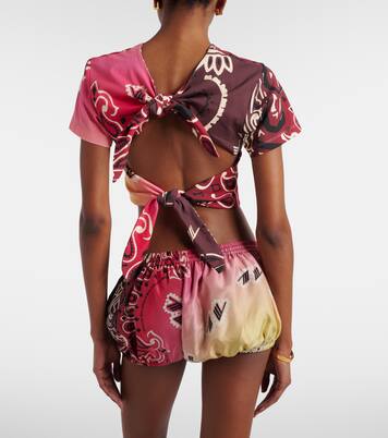 Shorts de seda estampados | The Attico