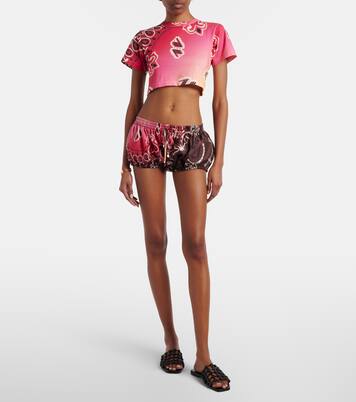 Shorts de seda estampados | The Attico