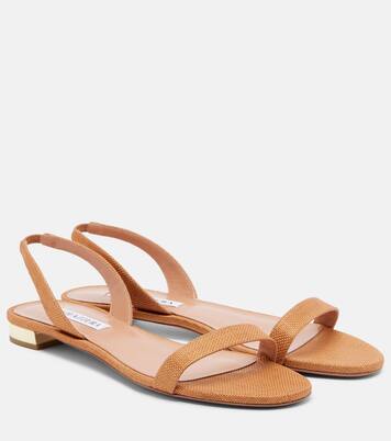 So Nude raffia sandals | Aquazzura
