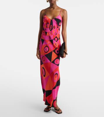 Occhi silk twill gown | Pucci