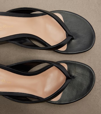 Leather wedge thong sandals | Gianvito Rossi
