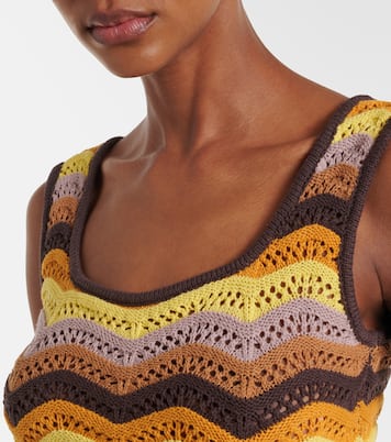 Kim crochet cotton-blend crop top | Bananhot