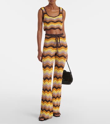 Kim crochet cotton-blend crop top | Bananhot