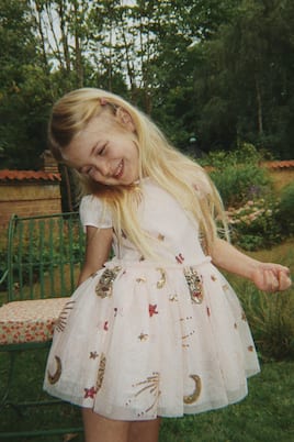 Kleid Odette mit Pailletten | Konges Sløjd