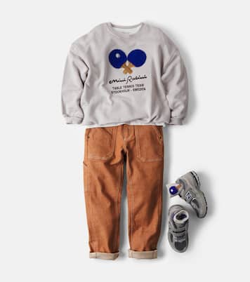 Embroidered cotton jersey sweatshirt | Mini Rodini