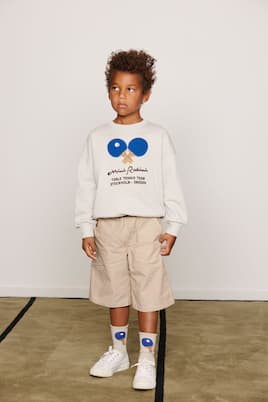 Sweat-shirt en coton à broderie | Mini Rodini