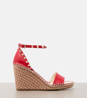 Alpargatas Rockstud Double de piel | Valentino Garavani