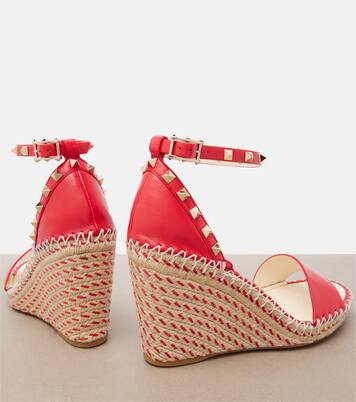 Alpargatas Rockstud Double de piel | Valentino Garavani