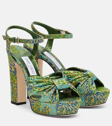 Heloise brocade platform sandals | Jimmy Choo