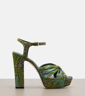 Heloise brocade platform sandals | Jimmy Choo
