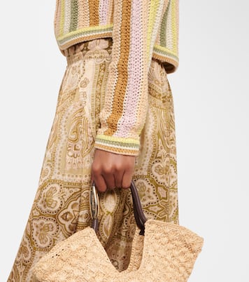 Indra striped crochet cotton cardigan | Zimmermann