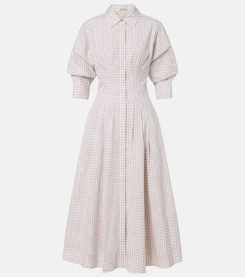 Jazz gingham cotton-blend shirt dress | Simkhai