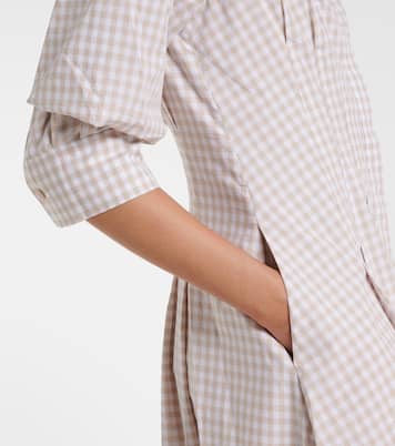 Jazz gingham cotton-blend shirt dress | Simkhai