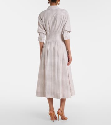 Jazz gingham cotton-blend shirt dress | Simkhai