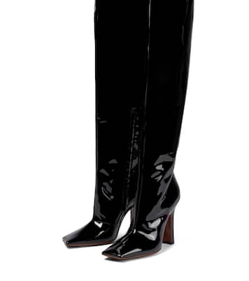 Overknee-Stiefel Boomerang aus Leder | Vetements