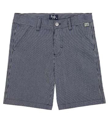 Shorts in misto cotone a righe | Il Gufo