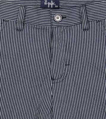 Shorts in misto cotone a righe | Il Gufo
