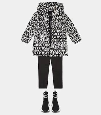 Logo printed down jacket | Versace Kids