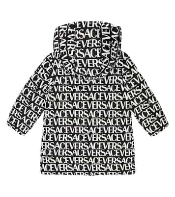 Logo printed down jacket | Versace Kids