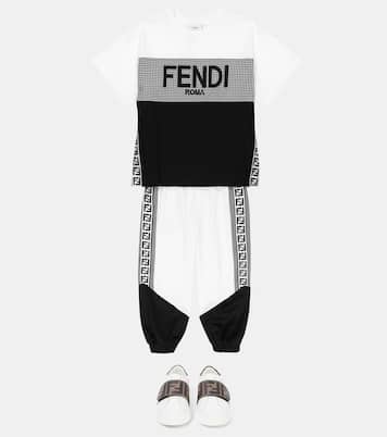 Cotton-blend sweatpants | Fendi Kids