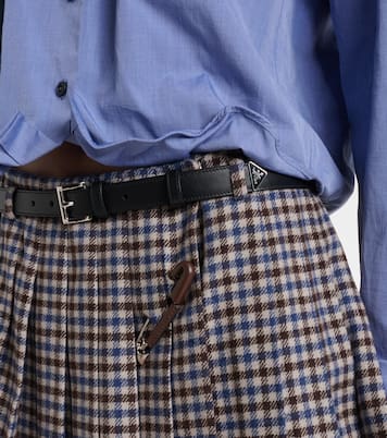 Cinturón de piel con logo | Prada