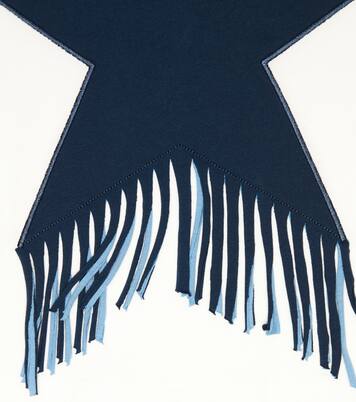 Fringe-trimmed embroidered cotton T-shirt | Stella McCartney Kids