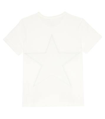 Fringe-trimmed embroidered cotton T-shirt | Stella McCartney Kids