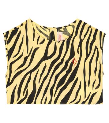 Baboon zebra-print cotton top | The Animals Observatory