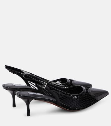 Slingback-Pumps aus Lackleder und Mesh | Alaïa