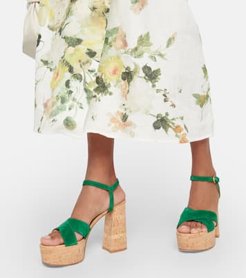 Plateausandalen Bebe aus Veloursleder | Gianvito Rossi