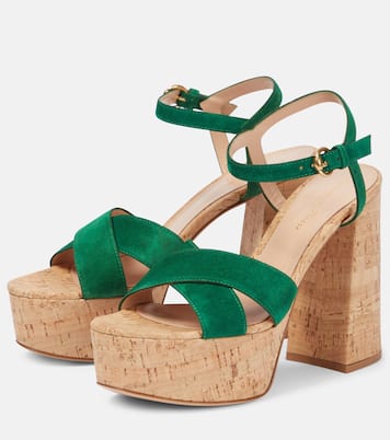 Plateausandalen Bebe aus Veloursleder | Gianvito Rossi