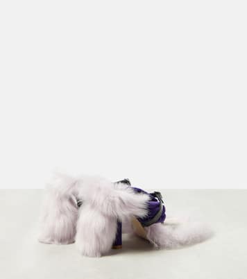 Step Post Shearling-trimmed sandals | Burberry