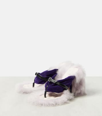 Step Post Shearling-trimmed sandals | Burberry