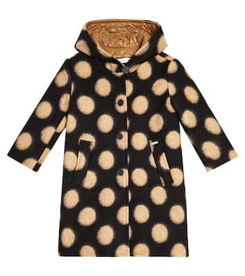 Polka-dot wool-blend coat | Monnalisa