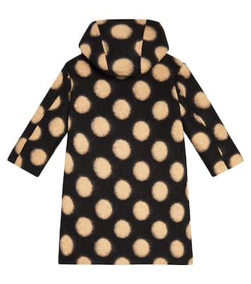 Polka-dot wool-blend coat | Monnalisa