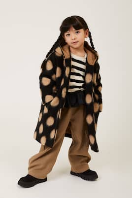 Polka-dot wool-blend coat | Monnalisa