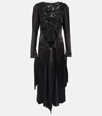 Robe midi en soie à ornements | Rodarte