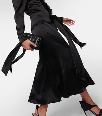 Robe midi en soie à ornements | Rodarte