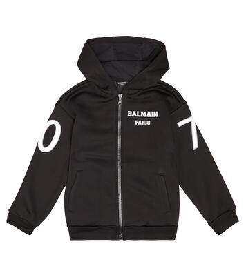 Logo cotton-blend cardigan | Balmain Kids